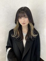 アース コアフュールボーテ 熊谷店(EARTH coiffure beaute)&nbsp;ホワイトベージュ_ハイトーン_インナーカラー_レイヤーカット