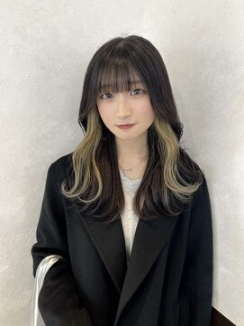 アース コアフュールボーテ 熊谷店(EARTH coiffure beaute) ホワイトベージュ_ハイトーン_インナーカラー_レイヤーカット