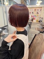 【Lloyd 大宮】ピンクブラウン×丸みボブ