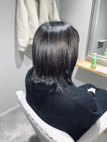 ぷう&nbsp;40代50代60代◎大人セミロングスタイル　袋町／白髪染め／カット