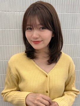 ポーチバイハニー オモテサンドウ(PORCH by HONEY omotesando) イメチェンレイヤー小顔ワイドバングマロンベージュ髪質改善2