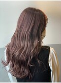 ブリーチなしダブルカラーナチュラルピンクベージュ10代20代30代