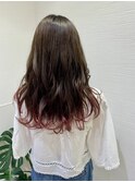 裾カラー×ピンクカラー