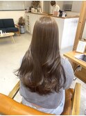 縮毛矯正/くびれヘア/アプリコットオレンジ/ハイライトカラー