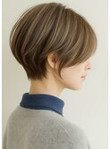 ［ショート/ボブ/ブリーチなしダブルカラー/ダブルカラー]