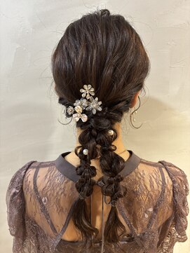 シュリット(schritt) *ツイン編み下ろし ヘアセット 結婚式* 渋谷 妹尾