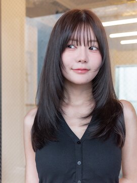 メラク 渋谷(Merak) 【大人カジュアル】フェイスレイヤー×暗すぎない艶グレージュ