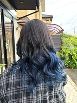 アイズ ヘアー メイク(I's hair make) グラデーションカラー ブルー×ブラック