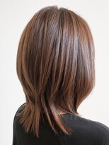 トップヘアー ガーデンヴィラ 安城(Garden Villa) 安城セミロングウルフレイヤーチョコレートブラウン30代40代50代