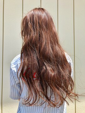 ヘア プロデュース キュオン(hair produce CUEON.) ほんのりオレンジカラー × ロング