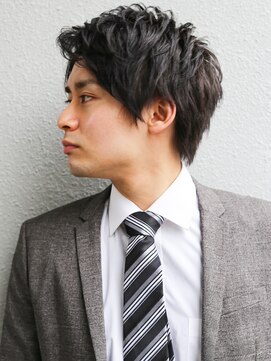 アフロート ディル(AFLOAT D'L) ソフトツイスト黒髪マッシュネオウルフオリーブカラーワンレン