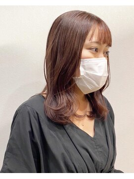 フィオーレ ヘアデザイン(FIORE hair design) ピンクブラウン　ミディアムヘア　髪質改善
