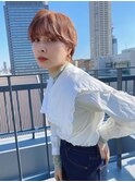 大人可愛いくせ毛風20代30代40代ショートボブ丸みショート◎
