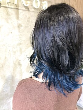 ニコア 千葉(nicoa) 髪質改善/ブルーインナーカラー/ハイライト/TOKIO/千葉/千葉駅