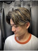 センターパート×似合わせメッシュ