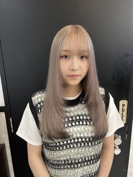 アルーシェウィズスカイ 原宿(Alushe with Sky) ホワイトベージュ＋ブラック/ダブルカラー/ケアブリーチ