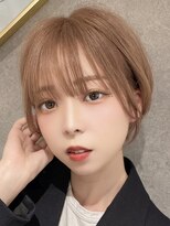 ロンドブルーム 天神大名店(Lond Bloom) ミルクティベージュカラーミニボブ大人ショートボブショート