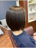 傷ませないストレート/50代60代/ショート/髪質改善