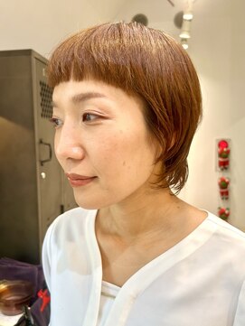 ナループロアツム(Nalu pu loa Tsum) ショートウルフ/オレンジカラー/ワイドバング