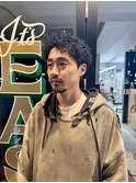 MEN'SHAIRウルフカルマパーマメンズショートイージーパーマ