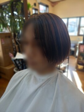 男&女のヘアーサロンF メンズミディアムメッシュスタイル