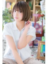 カバーヘア イヴ 戸頭店(COVER HAIR EVE)&nbsp;細巻きハイライト斜めバングくびれヘアミニボブc720代30代40代