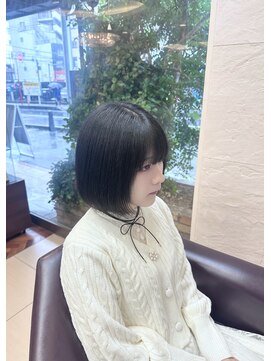 切りっぱなしボブ