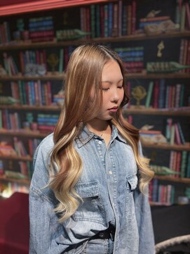 ルフレ 新宿本店2nd(Reflet) 【NAKAJI】バレイヤージュ風プルエクステデザイン