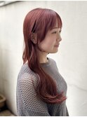 ブリーチなしダブルカラーでつくるワインレッドカラー！