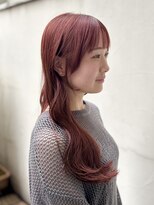 アッシュ 中目黒店(Ash)&nbsp;ブリーチなしダブルカラーでつくるワインレッドカラー！