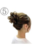 ホワイト(White)&nbsp;高めお団子スタイル