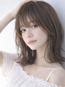 ムーン 仙台一番町店(OON) くびれレイヤー/ミルクティーベージュ/ミディアムレイヤー/仙台