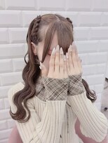 リルミー ミュエナ 大須 矢場町(Lilme myuena)&nbsp;イメチェン/ピンクベージュ/アンブレラカラー/前髪/名古屋