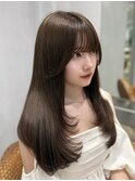 【大久保凜香】大人気オリーブベージュ×レイヤーカット