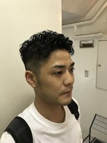 パティオンツー(PATIONN2)&nbsp;メンズアップバングハード無造作パーマベリーショートスタイル