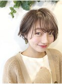 カジュアルショート/顔まわりカット/小顔カット/耳かけ