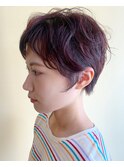 チェリーピンク×マッシュショート
