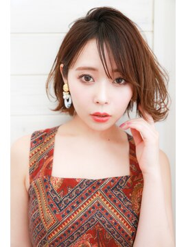 オーシャン(Ocean) [OCEAN Hair&Life]毛先パーマ☆スリークボブ☆厚めバング☆