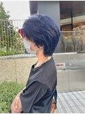 くすみブルー【池袋.髪質改善.インナーピンク.ブリーチ】