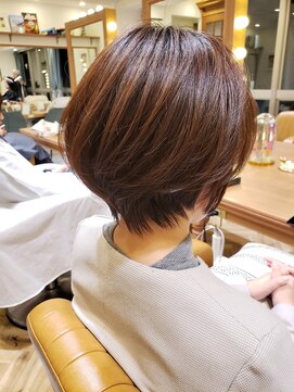 ロンドプロフィール 浦和(Lond profil) アッシュブラウンオフィスヘアネオウルフ外ハネボブ