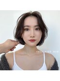【修】20代30代40代◎透明感カラー×韓国切りぱなしボブ