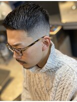 フランクスバーバーリザーブ 人形町店(FRANK’S BARBER RESERVE) ハイスキンフェードアップバングバーバースタイル