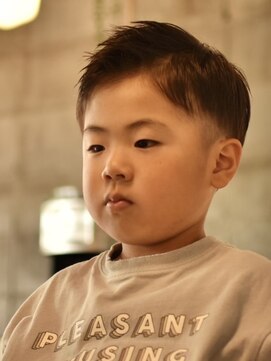 リム メンズヘア(LIM men's hair) 束感ショートアップバング【キッズカット/メンズヘア】