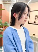 切りっぱなしボブ×地毛風グレージュ