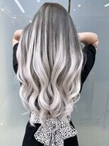 ディア(.eer) ダークグレー×ホワイトアッシュ☆シールエクステグラデーション