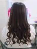 推し活・ライブ 量産型ハーフツインお団子×リボン アクセサリー