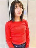 大人美人艶感シースルーバング顔まわりレイヤー