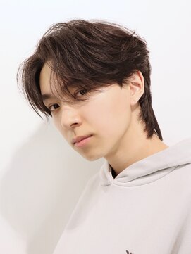 オーシャントーキョー サニー 原宿(OCEAN TOKYO Sunny) 韓国ヘアカルマパーマ韓国マッシュセンターパート黒髪ウルフ