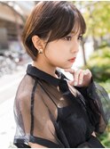 【ナチュラル質感♪】耳かけ×ショートボブ