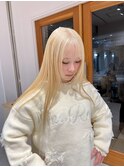 ホワイトブロンドハイトーン抜きっぱなしケアブリーチ渋谷駅